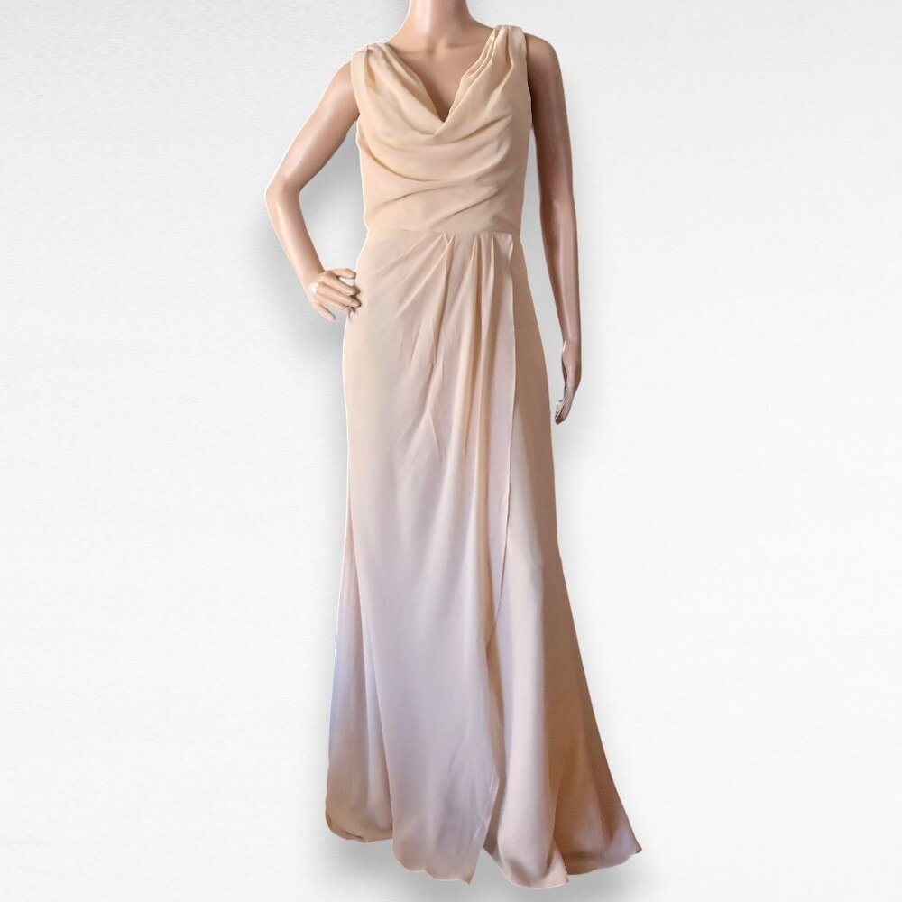 NWOT Buttercream Chiffon Dress - Picture 2 of 7